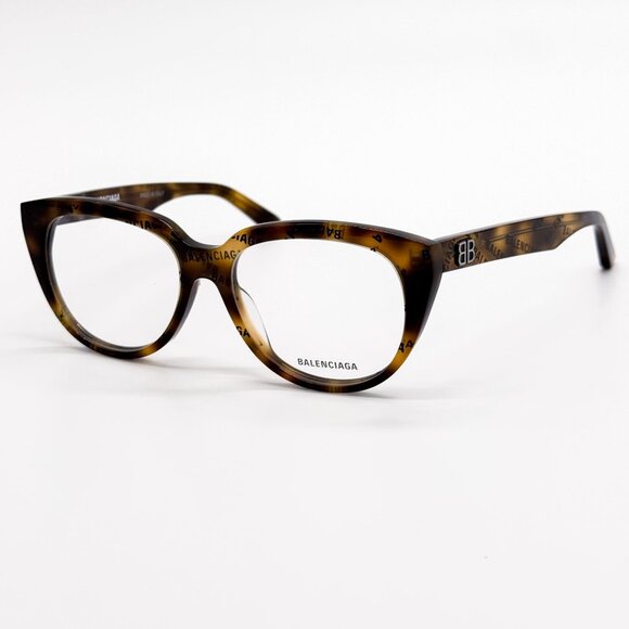 NEW BALENCIAGA EYEGLASSES BB0131O 008 ROUND OVAL HAVANA WOMEN EYEWEAR BALENCIAGA - Picture 4 of 9